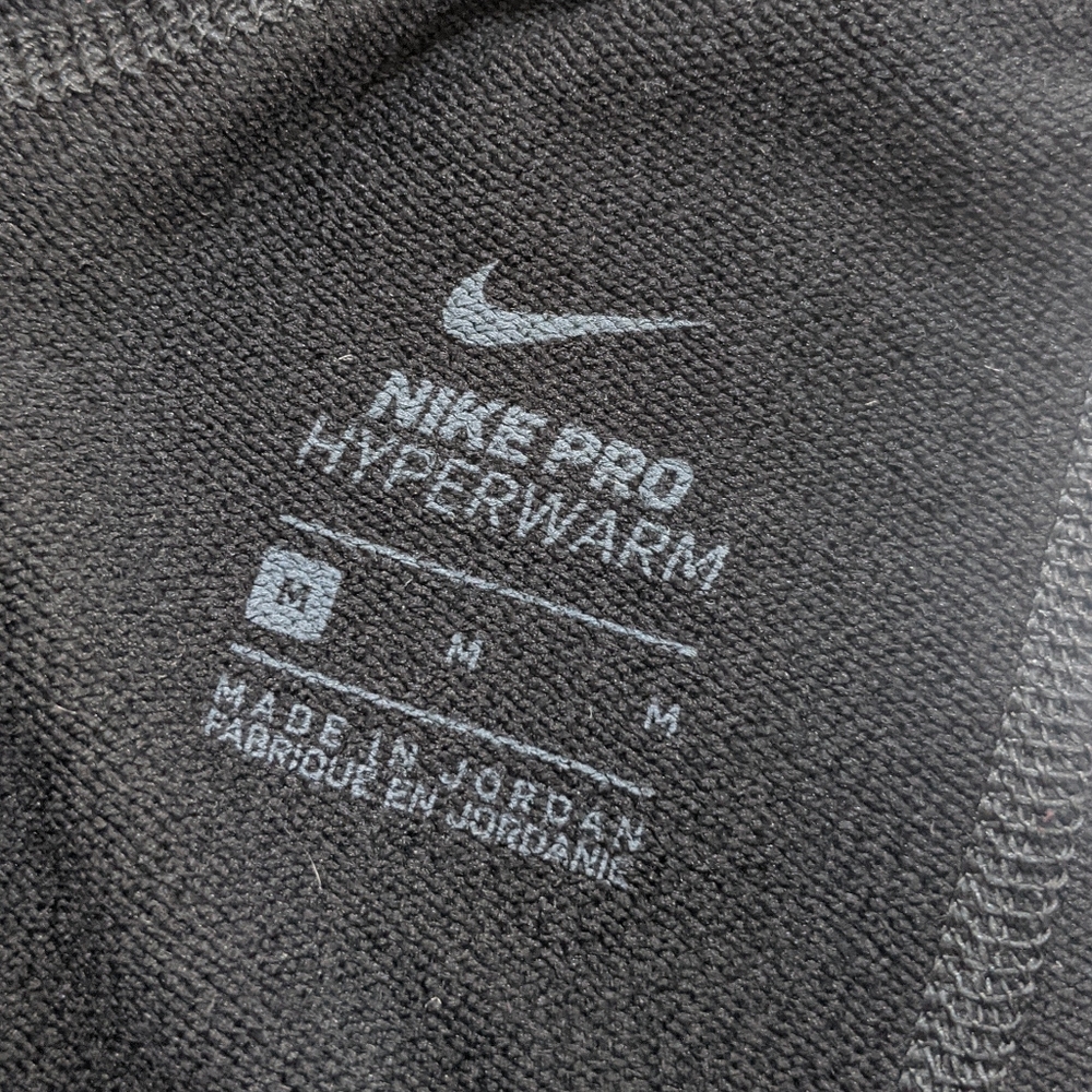 Nike Pro Hyperwarm Black Leggings Tight Med - Picture 3 of 8